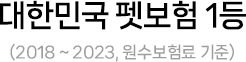 대한민국 펫보험 1등 (2020 ~ 2022, 원수보험료 기준)