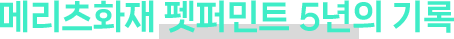 메리츠화재 펫퍼민트 5년의 기록