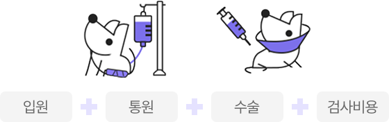 입원+통원+수술+검사비용