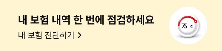 내 보험 내역 한 번에 점검하세요 내 보험 진단하기 이동